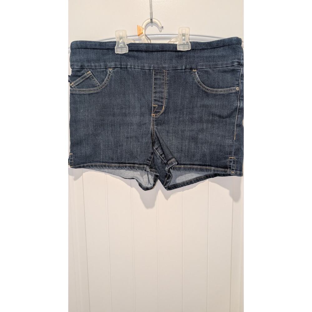 Rock & Republic Fever Women's Blue Pull-On Denim Shorts Stretch Pockets 18